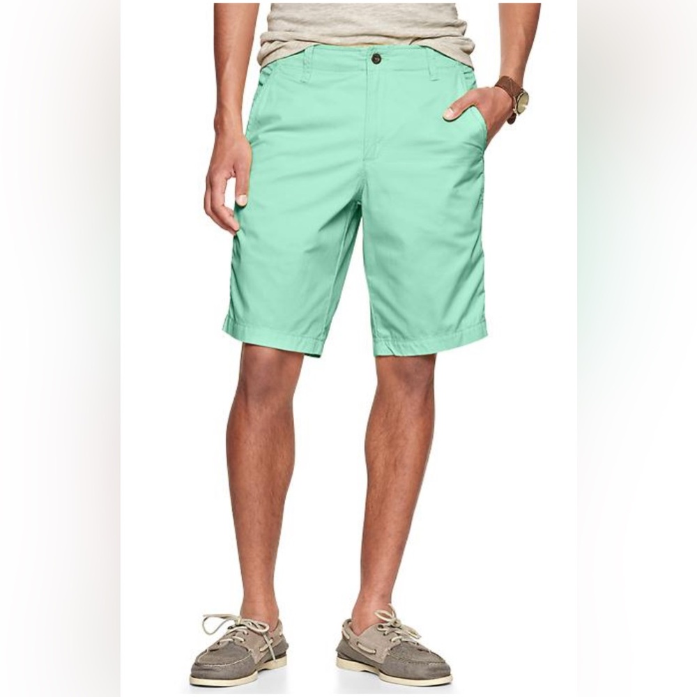 GAP Men’s 100% Cotton Surfwash Shorts, Swimming Blue, 10 Inch Inseam, Size‎ 38